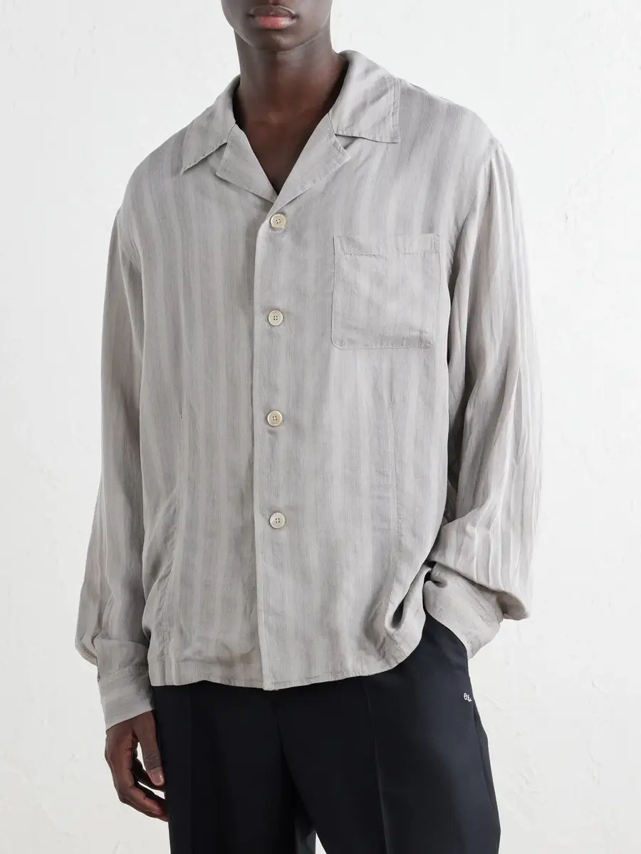 Our Legacy Private Camp-Collar Striped Woven Shirt - Men | Thumbnail 3 Our Legacy Private Camp-Collar Striped Woven Shirt - Men | Thumbnail 3