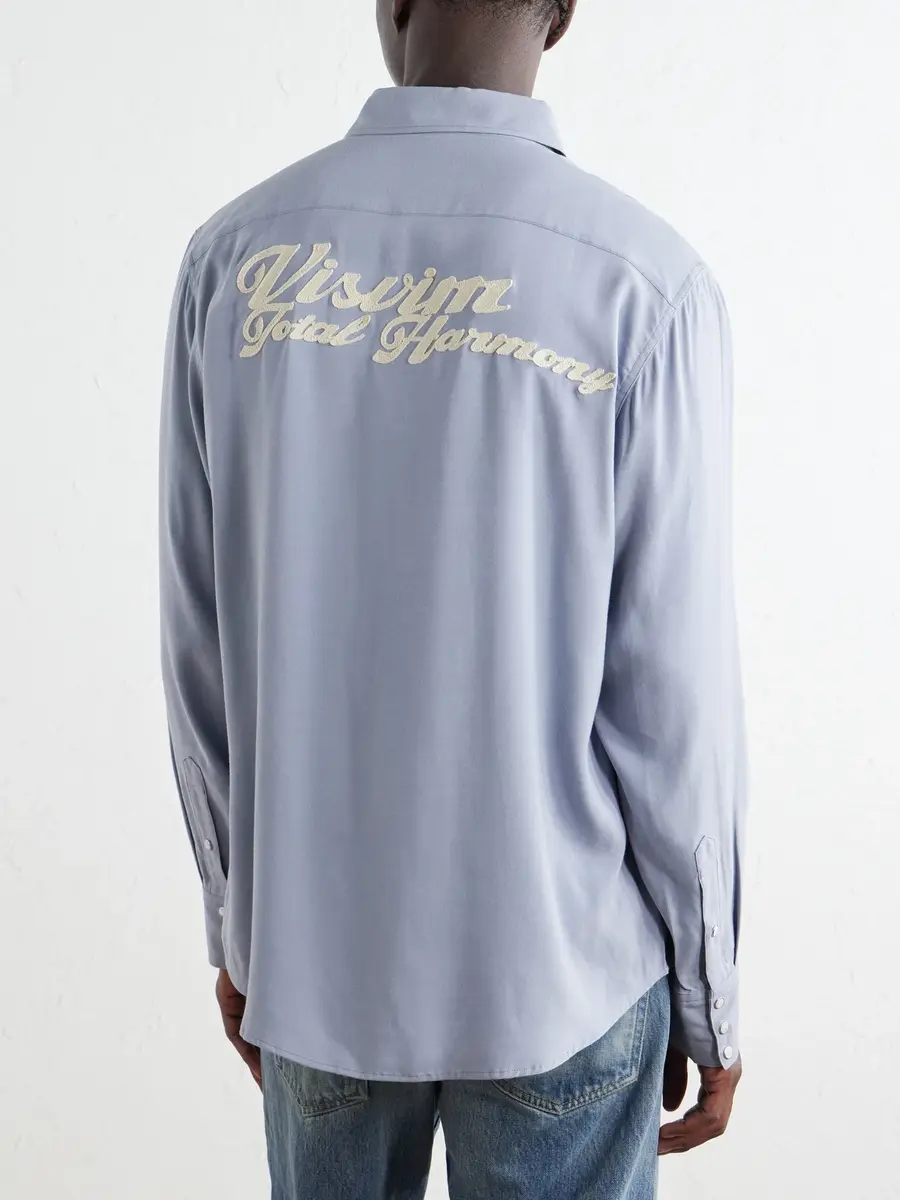 Visvim Meridian Logo-Embroidered Canvas Shirt - Men | Thumbnail 4
