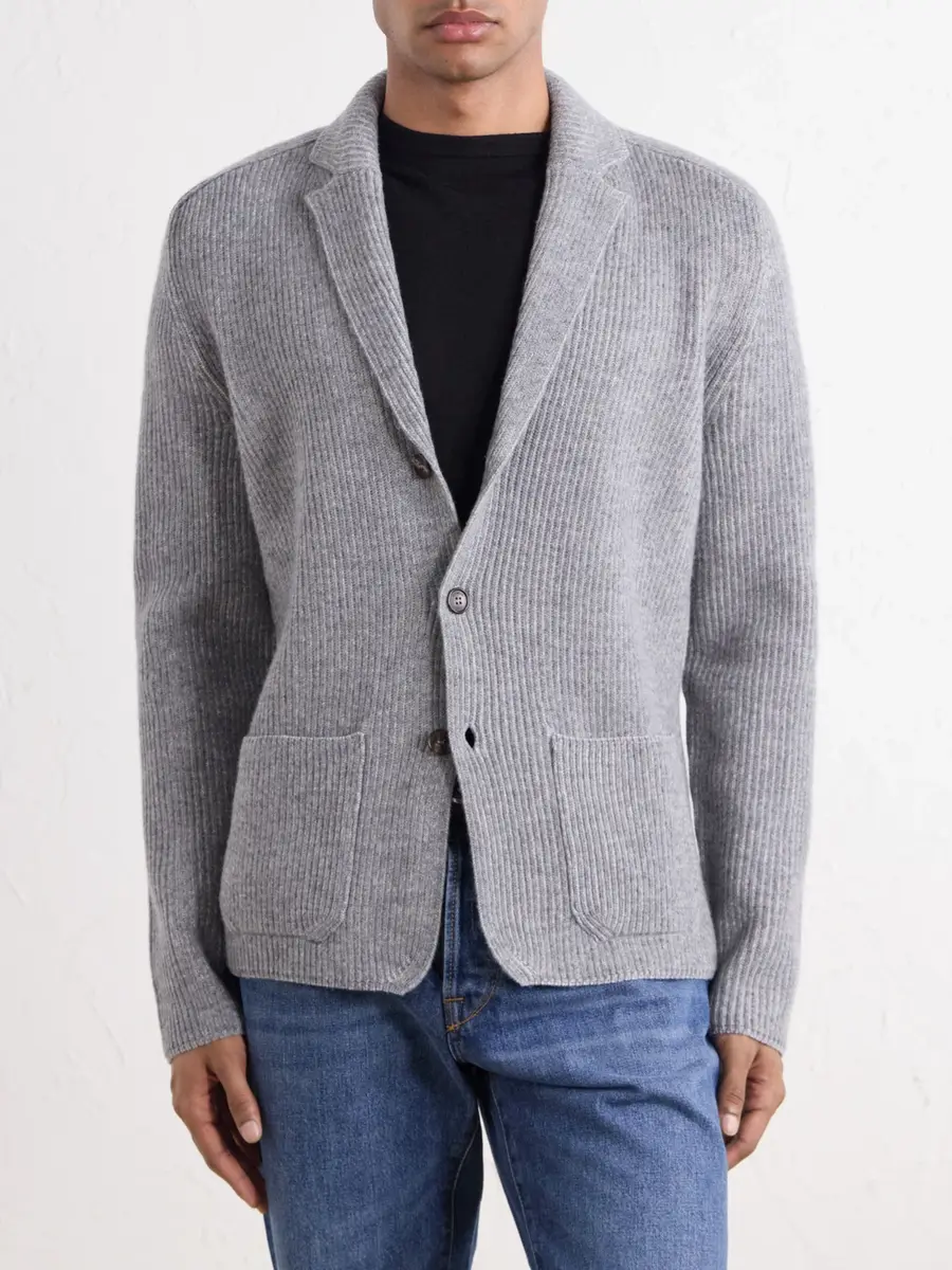 Slowear Zanone Ribbed Virgin Wool Blazer - Men | Thumbnail 3