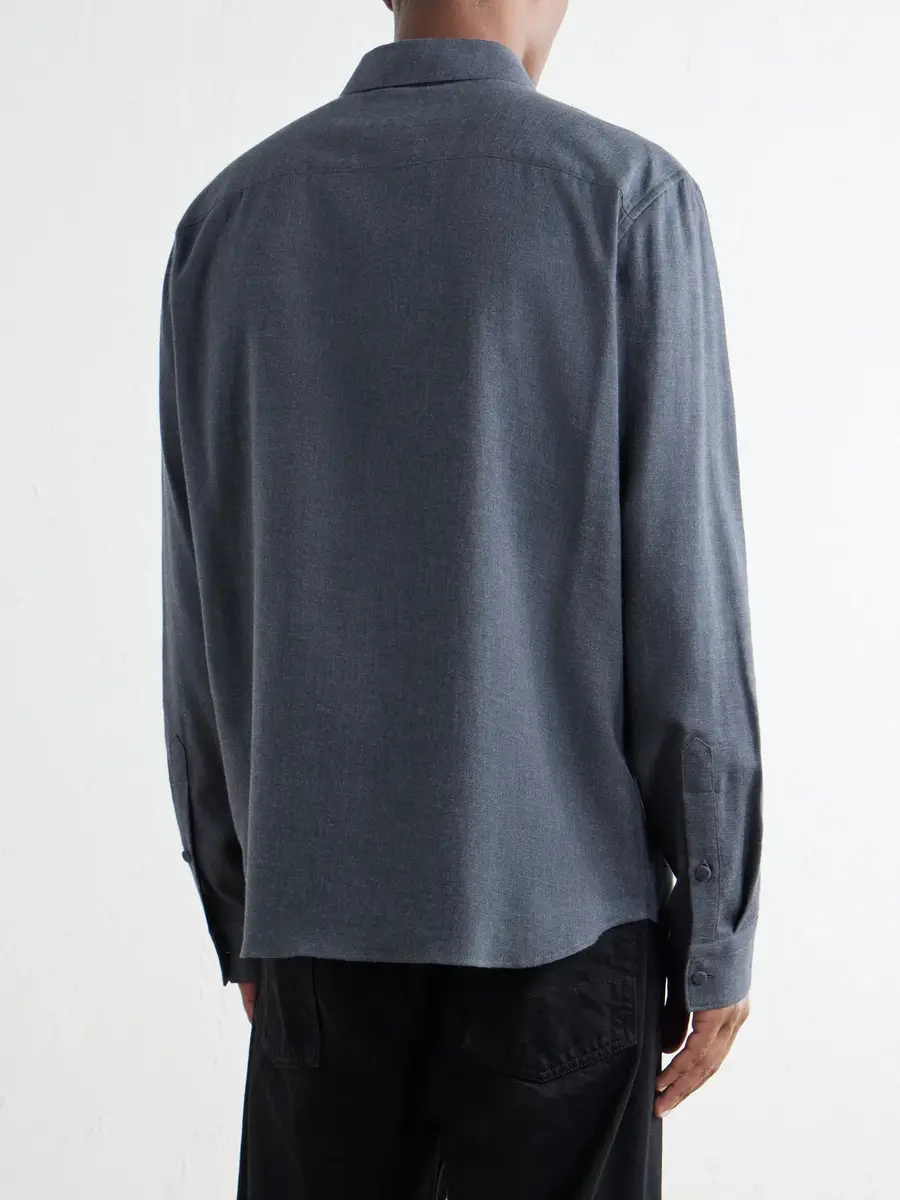 Gabriela Hearst Abbe Cotton and Cashmere-Blend Shirt - Men | Thumbnail 4 Gabriela Hearst Abbe Cotton and Cashmere-Blend Shirt - Men | Thumbnail 4
