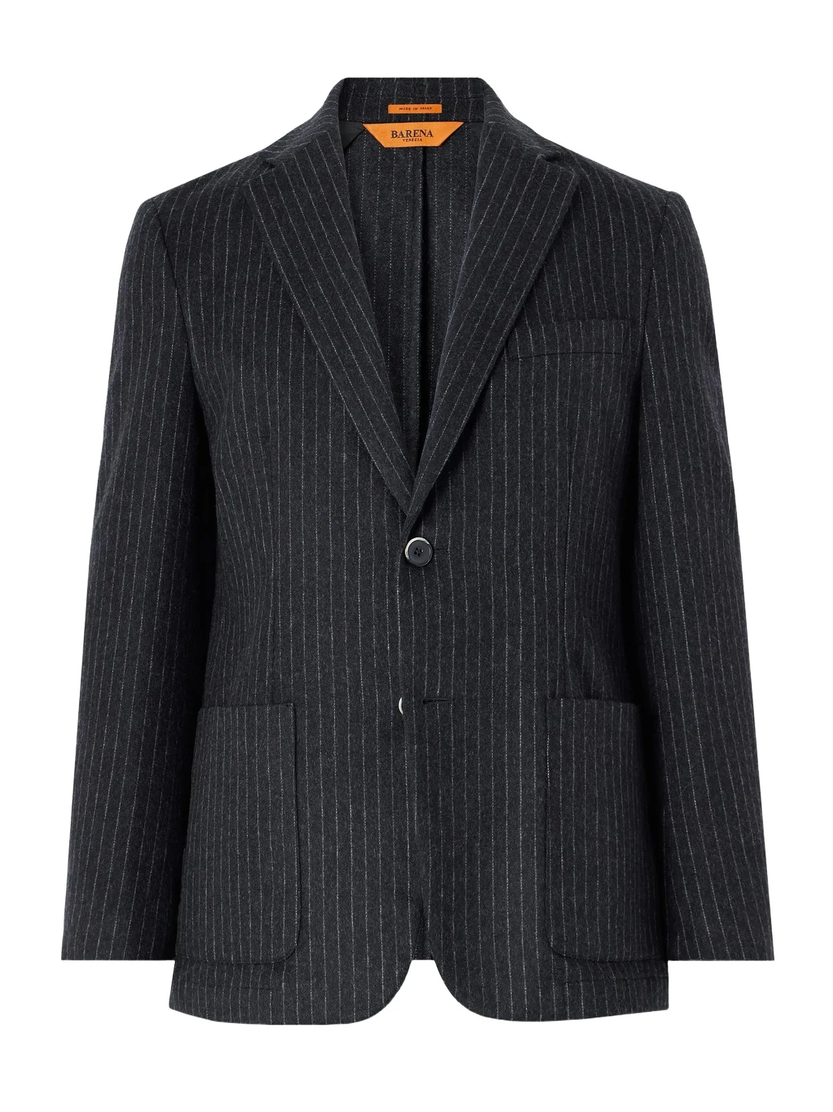 Pinstriped Wool-Blend Blazer - Men Pinstriped Wool-Blend Blazer - Men