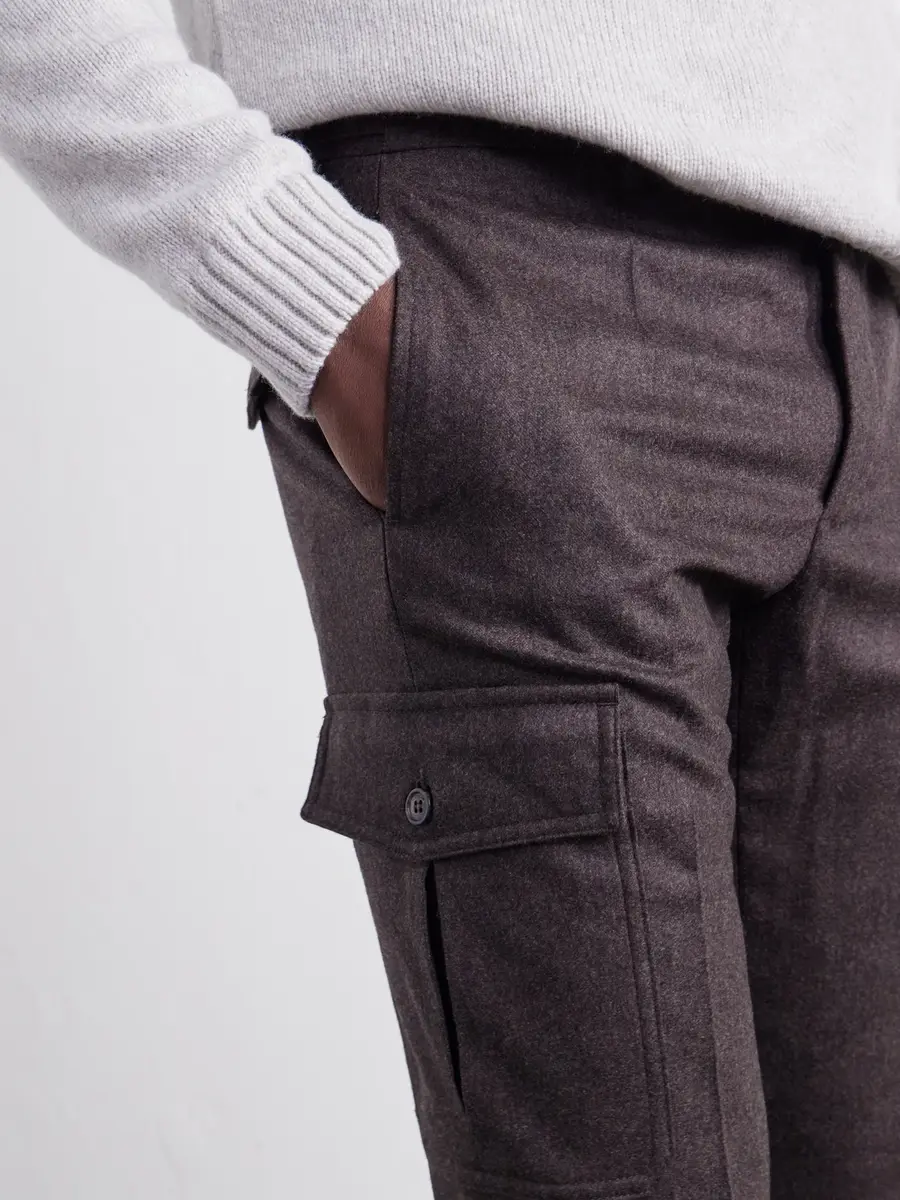 Slowear Incotex Straight-Leg Brushed Wool-Blend Trousers - Men | Thumbnail 5