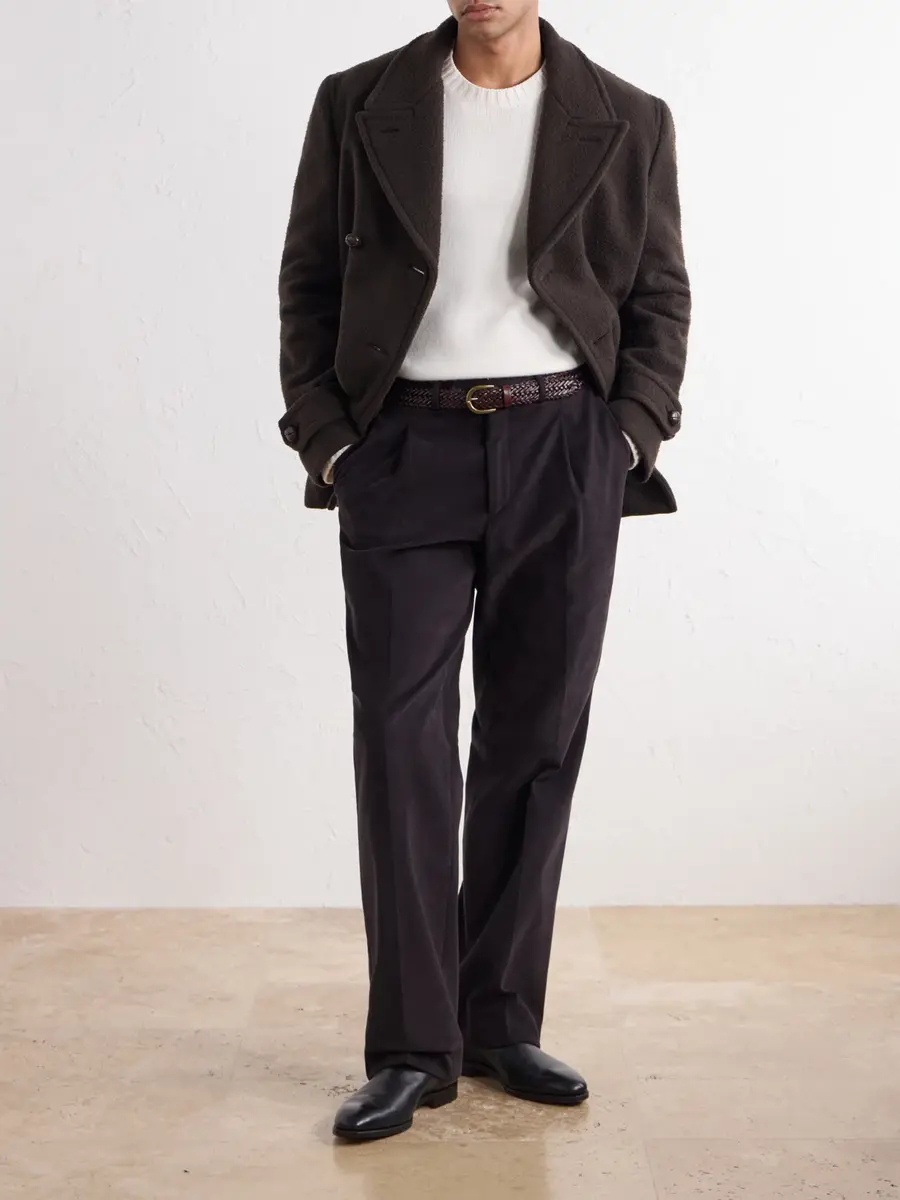 Slowear Montedoro Double-Breasted Wool-Blend Plush Coat - Men | Thumbnail 2