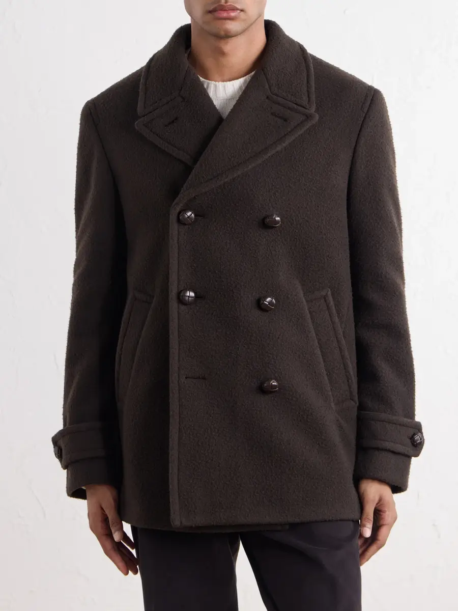 Slowear Montedoro Double-Breasted Wool-Blend Plush Coat - Men | Thumbnail 3