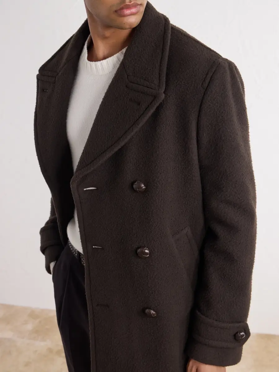 Slowear Montedoro Double-Breasted Wool-Blend Plush Coat - Men | Thumbnail 5