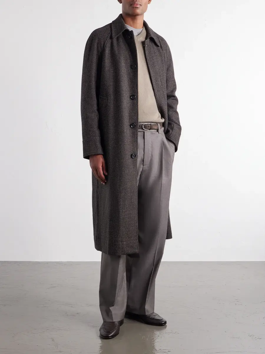 Oliver Spencer Lothian Houndstooth Tweed Coat - Men | Thumbnail 2 Oliver Spencer Lothian Houndstooth Tweed Coat - Men | Thumbnail 2