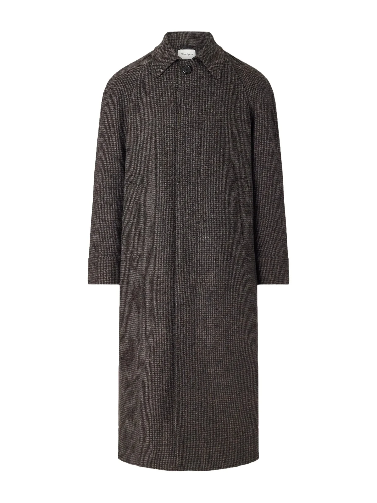 Oliver Spencer Lothian Houndstooth Tweed Coat - Men
