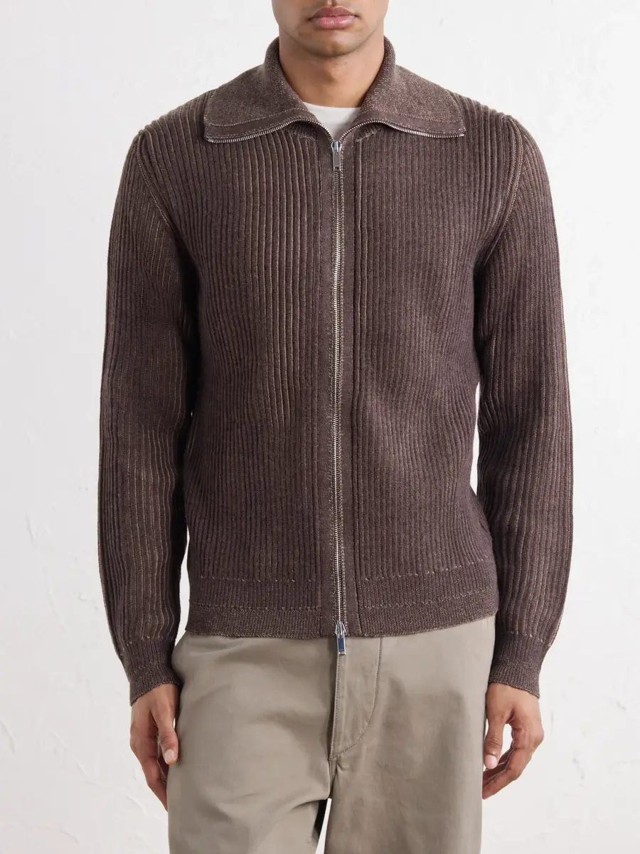 Slowear Turtleneck Ribbed Virgin Wool Sweater - Men | Thumbnail 3 Slowear Turtleneck Ribbed Virgin Wool Sweater - Men | Thumbnail 3