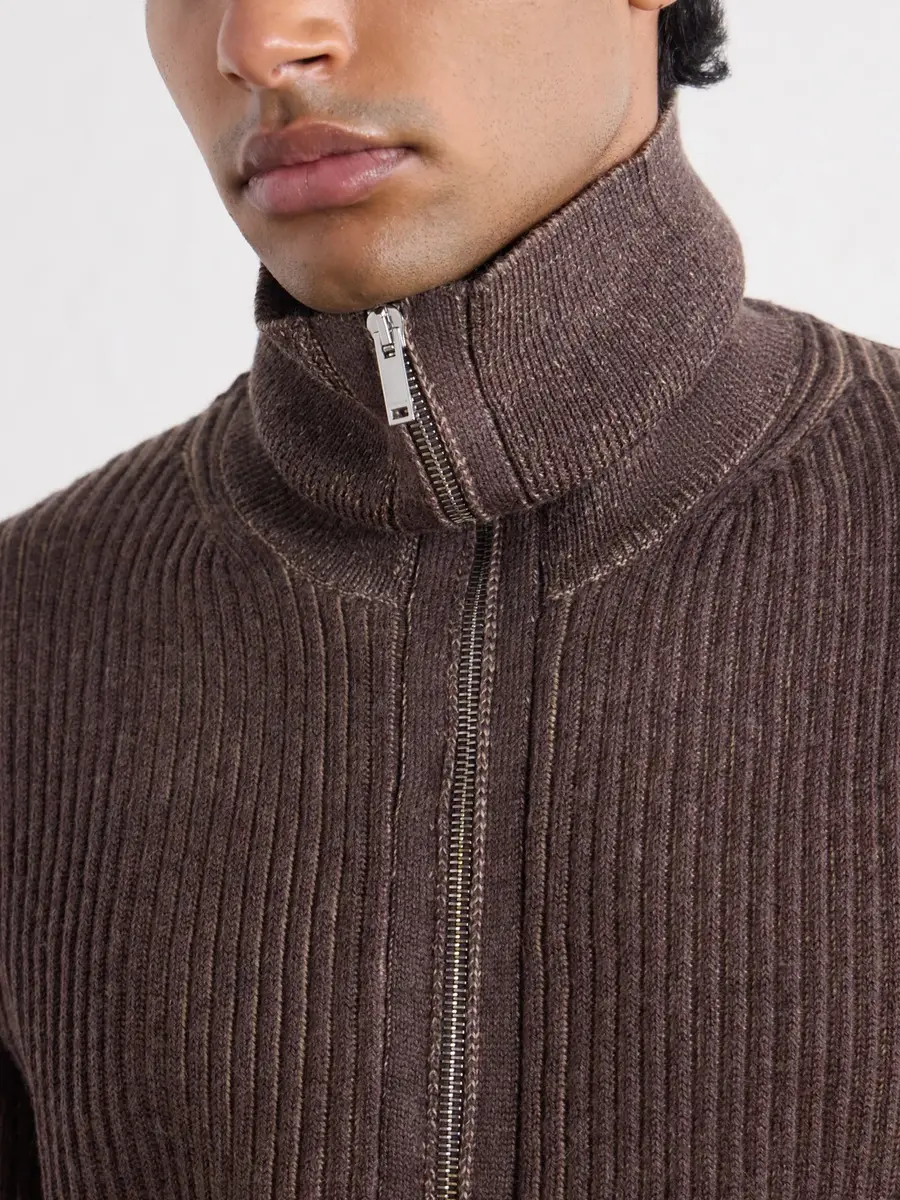Slowear Turtleneck Ribbed Virgin Wool Sweater - Men | Thumbnail 5 Slowear Turtleneck Ribbed Virgin Wool Sweater - Men | Thumbnail 5
