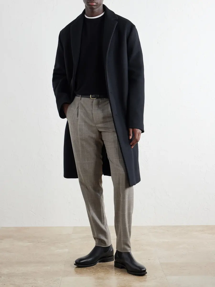 Slowear Incotex Tapered Prince of Wales Checked Wool and Cashmere-Blend Trousers - Men | Thumbnail 2