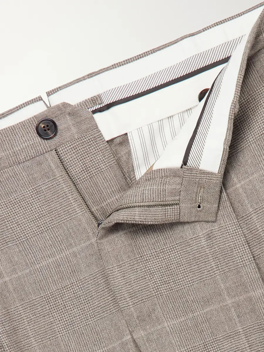 Slowear Incotex Tapered Prince of Wales Checked Wool and Cashmere-Blend Trousers - Men | Thumbnail 6