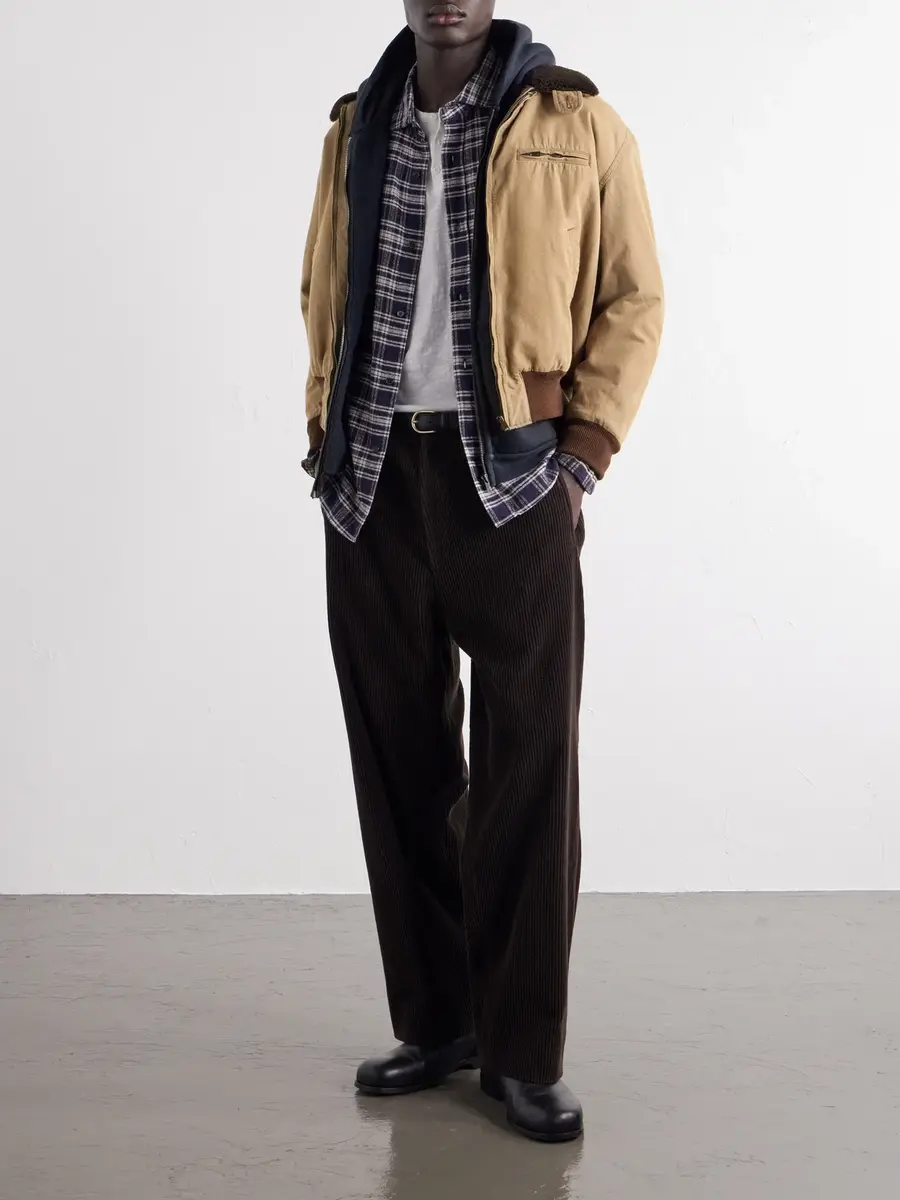 A.PRESSE Cotton and Wool-Blend Bomber Jacket - Men | Thumbnail 2 A.PRESSE Cotton and Wool-Blend Bomber Jacket - Men | Thumbnail 2
