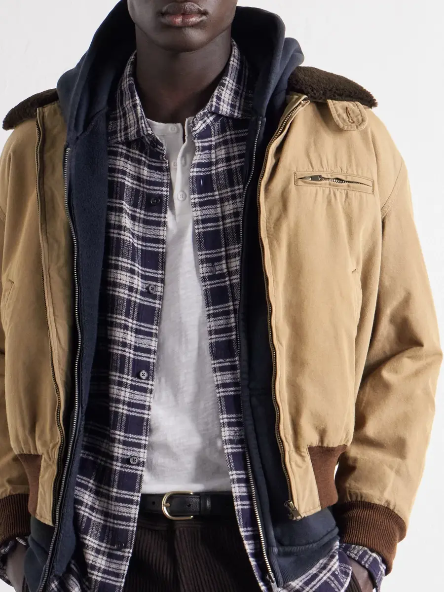 A.PRESSE Cotton and Wool-Blend Bomber Jacket - Men | Thumbnail 5 A.PRESSE Cotton and Wool-Blend Bomber Jacket - Men | Thumbnail 5