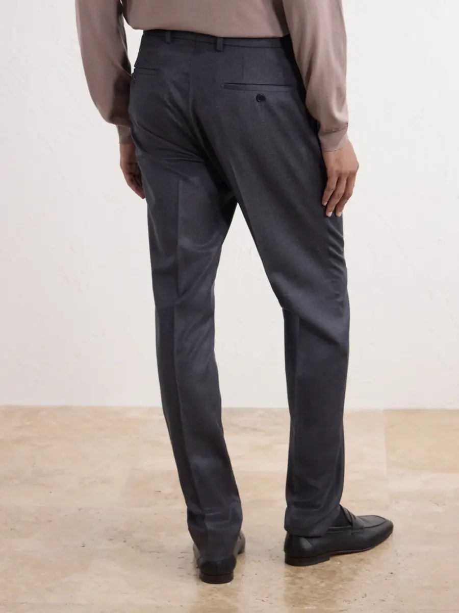 Slowear Incotex Tapered Wool-Blend Flannel Trousers - Men | Thumbnail 4