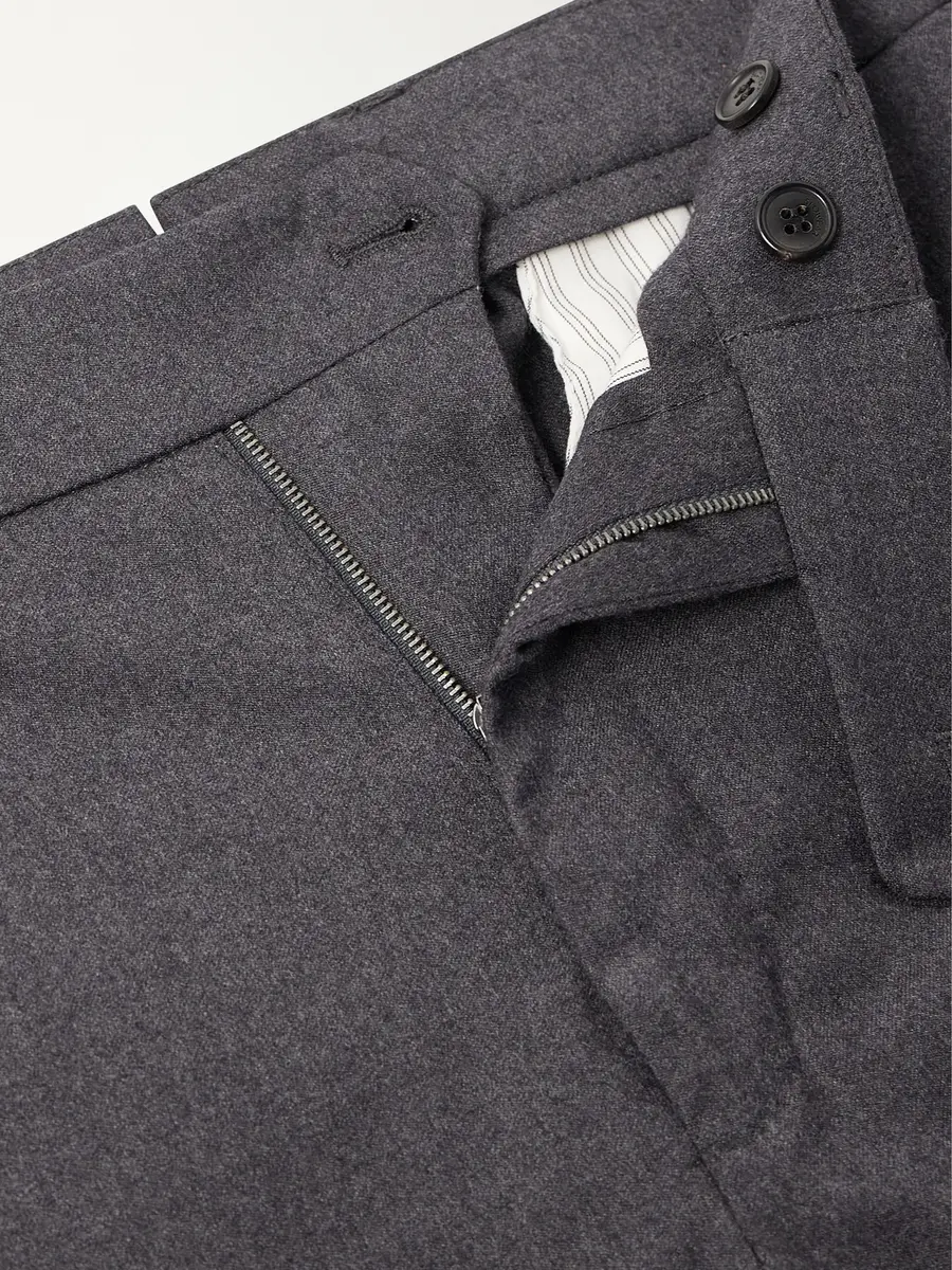 Slowear Incotex Tapered Wool-Blend Flannel Trousers - Men | Thumbnail 5