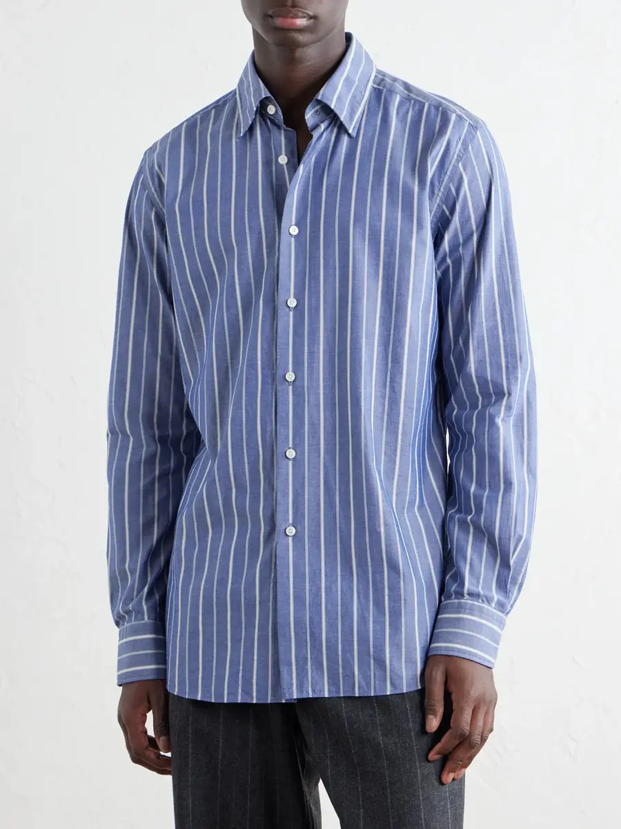 Slowear Glanshirt Striped Cotton-Poplin Shirt - Men | Thumbnail 3 Slowear Glanshirt Striped Cotton-Poplin Shirt - Men | Thumbnail 3