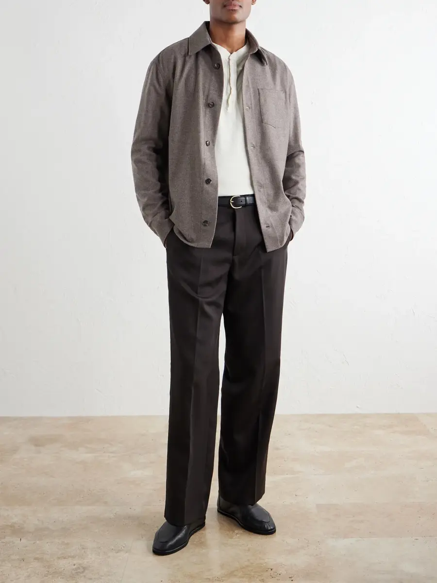 Gabriela Hearst Drew Wool and Cashmere-Blend Shirt - Men | Thumbnail 2 Gabriela Hearst Drew Wool and Cashmere-Blend Shirt - Men | Thumbnail 2