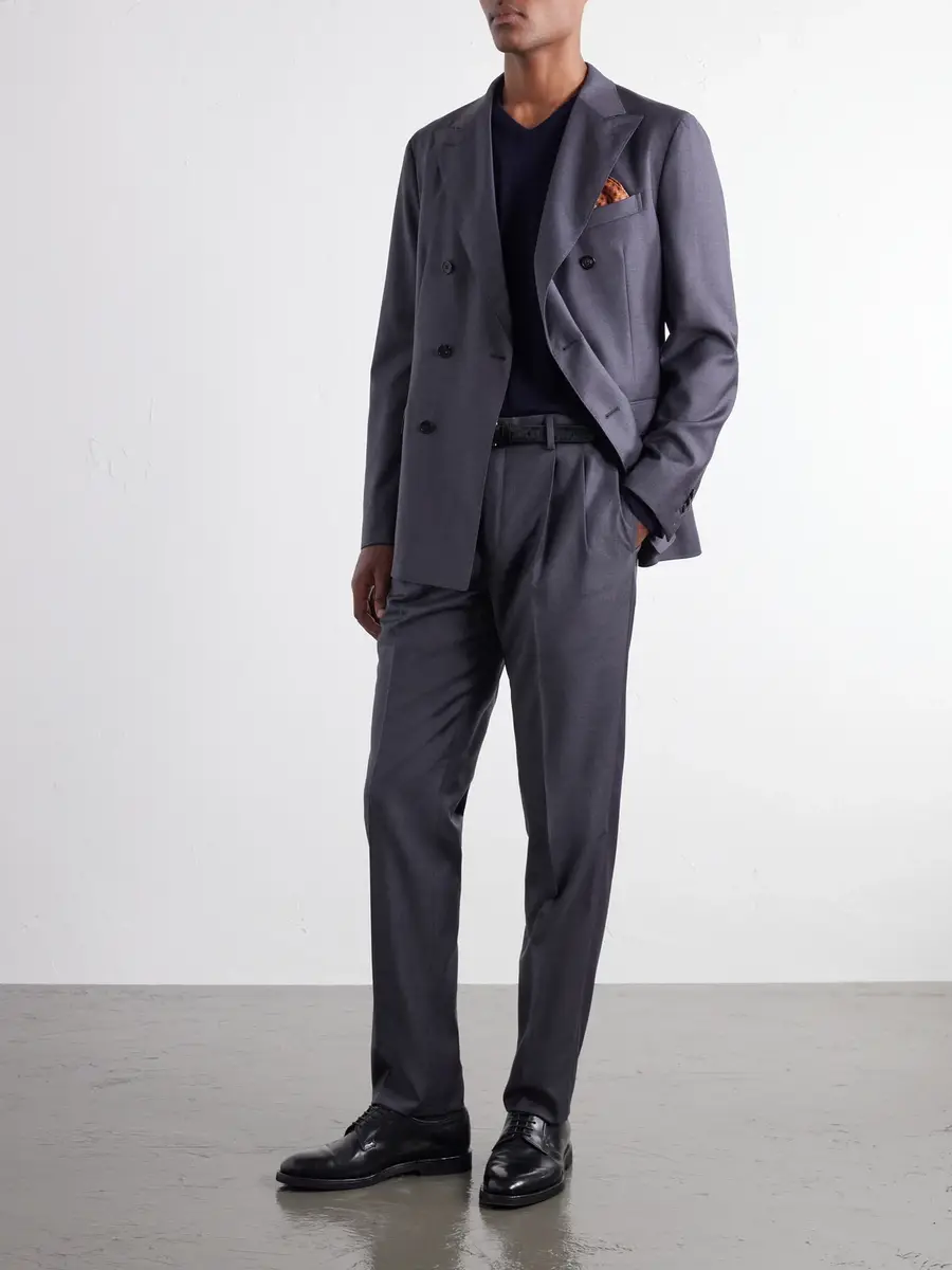 Slowear Incotex Double-Breasted Virgin Wool Batavia Suit - Men | Thumbnail 2 Slowear Incotex Double-Breasted Virgin Wool Batavia Suit - Men | Thumbnail 2