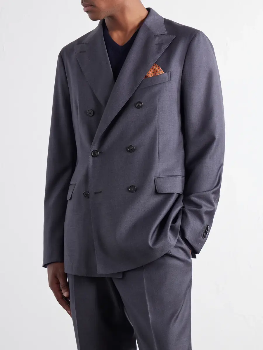 Slowear Incotex Double-Breasted Virgin Wool Batavia Suit - Men | Thumbnail 3 Slowear Incotex Double-Breasted Virgin Wool Batavia Suit - Men | Thumbnail 3