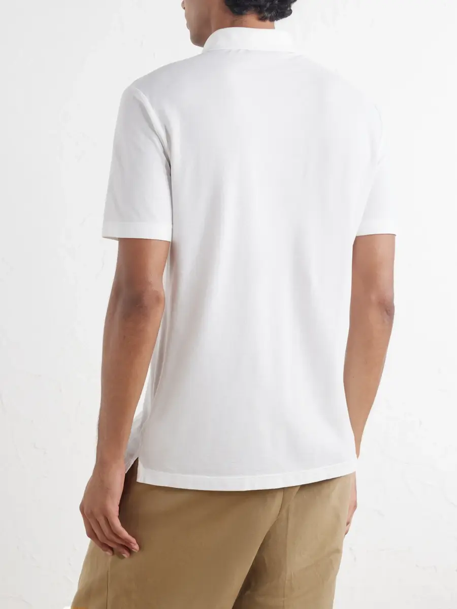Slowear Zanone Slim-Fit IceCotton Polo Shirt - Men | Thumbnail 4 Slowear Zanone Slim-Fit IceCotton Polo Shirt - Men | Thumbnail 4
