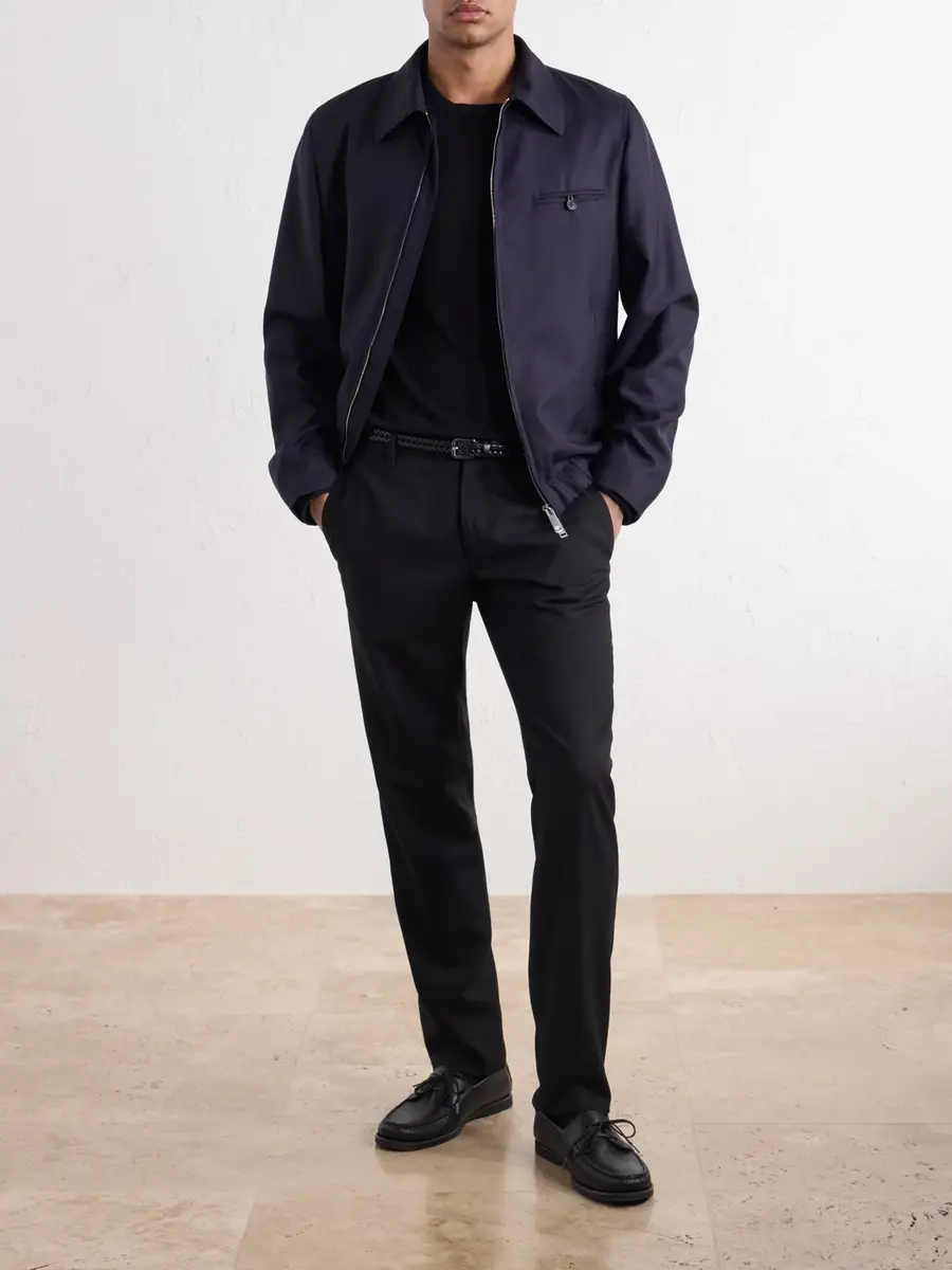 Slowear Straight-Leg Wool-Blend Tekno Flannel Trousers - Men | Thumbnail 2