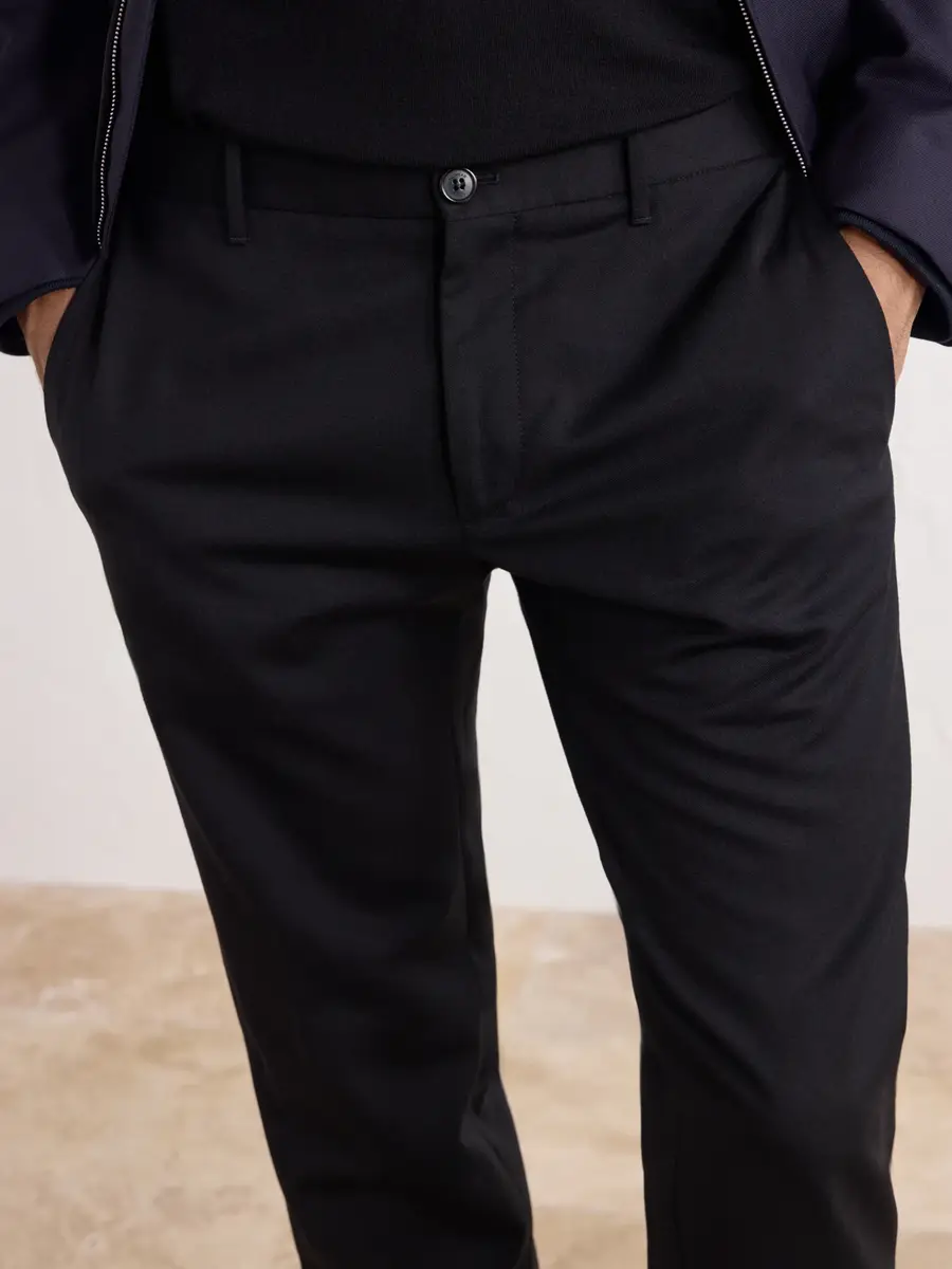 Slowear Straight-Leg Wool-Blend Tekno Flannel Trousers - Men | Thumbnail 5