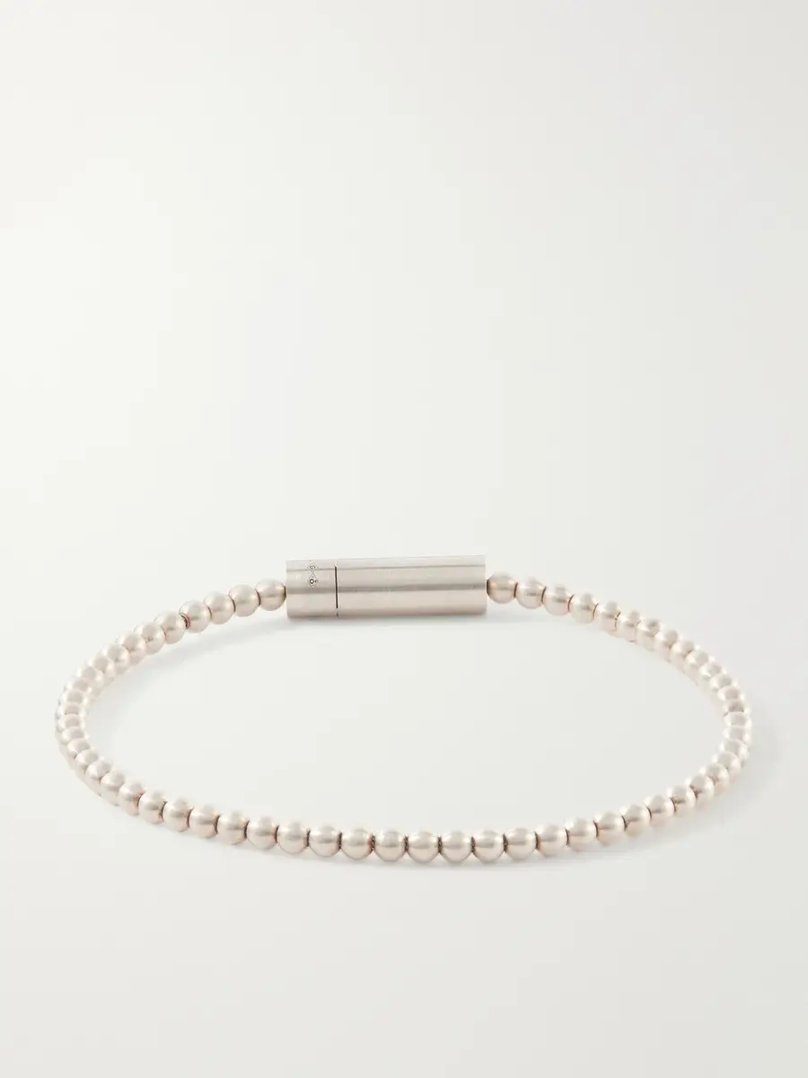 LE GRAMME 11g Beaded Sterling Silver Bracelet - Men | Thumbnail 3