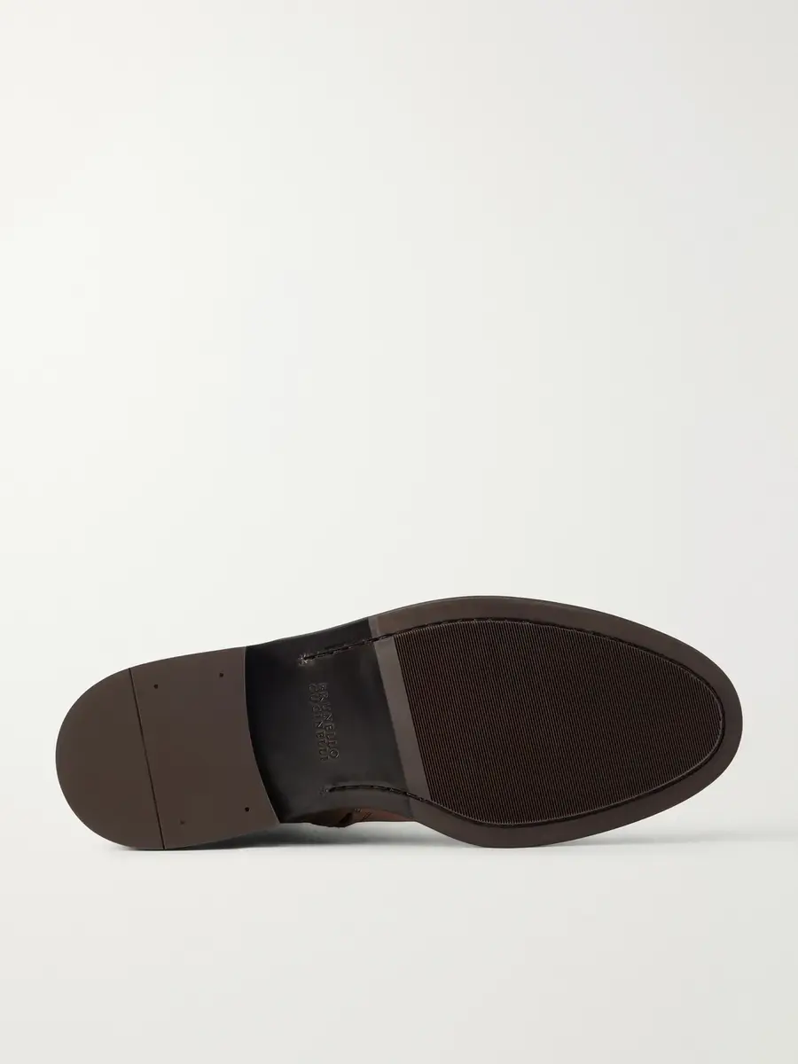 Brunello Cucinelli Waxed Suede Chelsea Boots - Men | Thumbnail 3