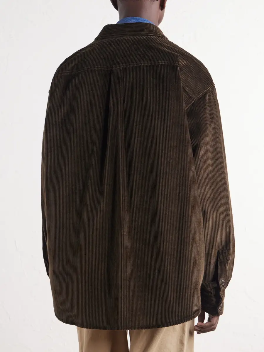Loewe Leather-Trimmed Cotton-Corduroy Overshirt - Men | Thumbnail 4 Loewe Leather-Trimmed Cotton-Corduroy Overshirt - Men | Thumbnail 4