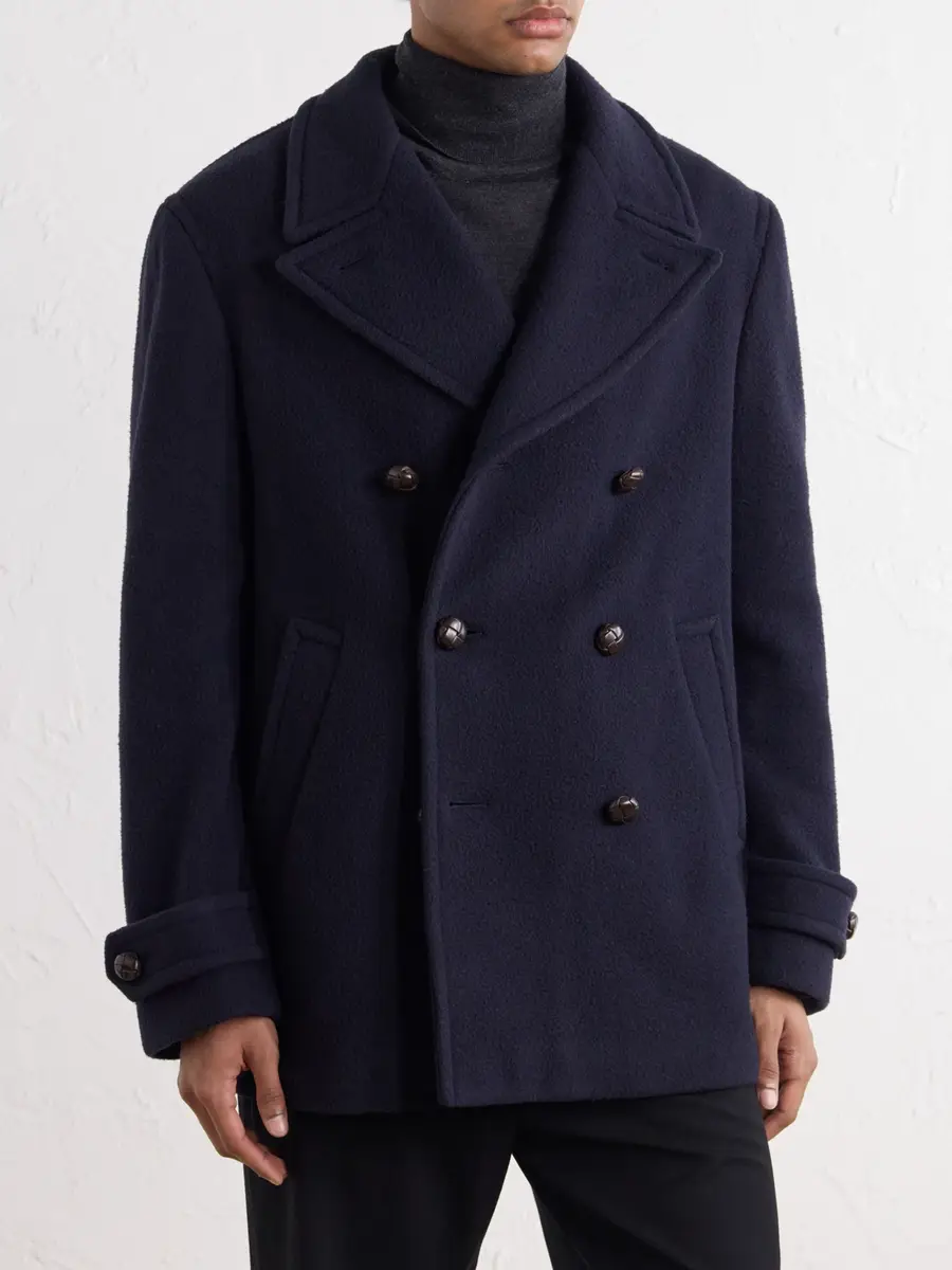 Slowear Montedoro Double-Breasted Wool-Blend Plush Coat - Men | Thumbnail 3