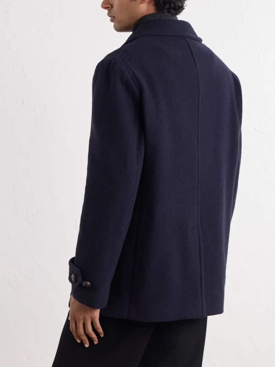 Slowear Montedoro Double-Breasted Wool-Blend Plush Coat - Men | Thumbnail 4