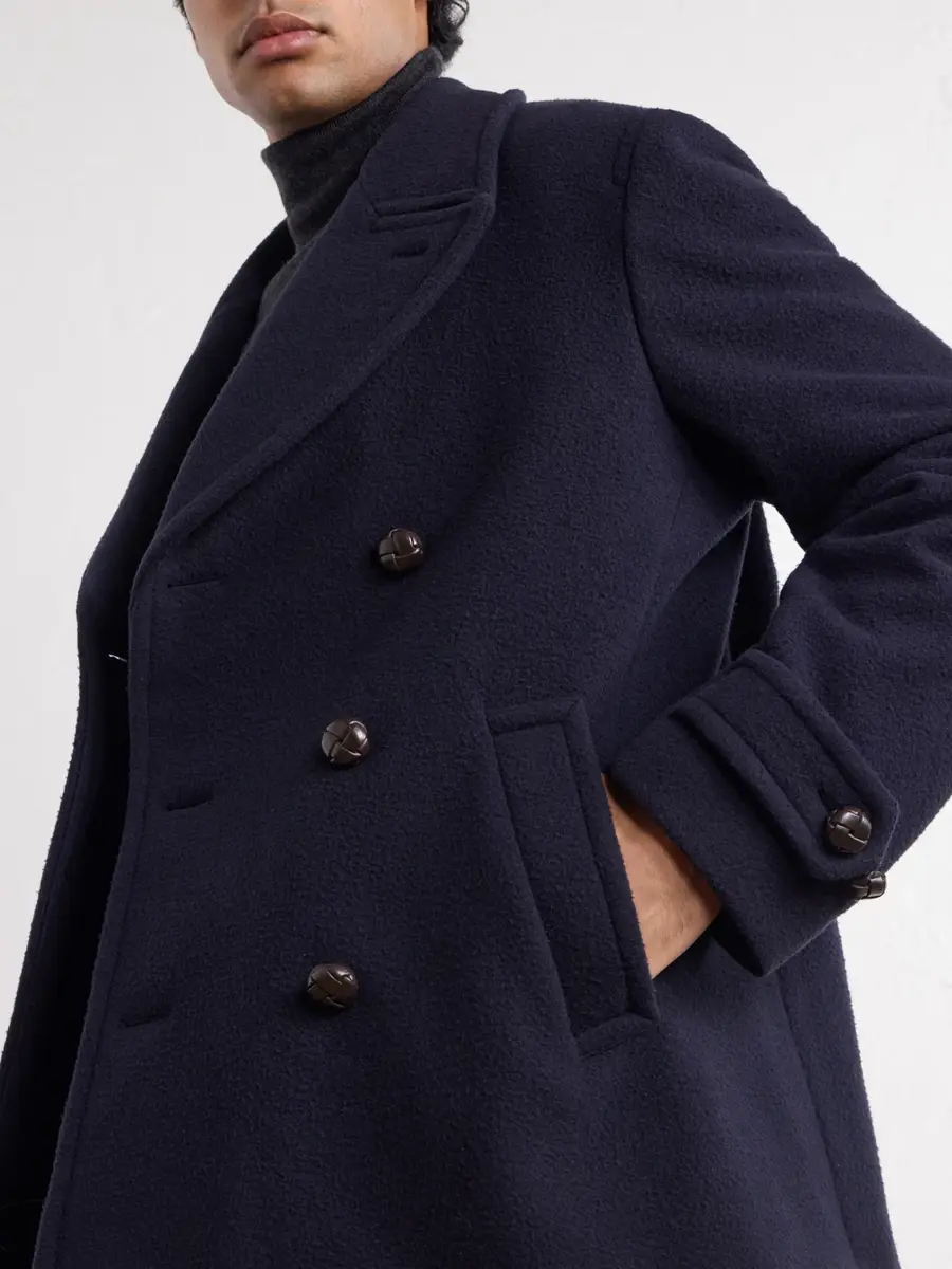 Slowear Montedoro Double-Breasted Wool-Blend Plush Coat - Men | Thumbnail 5