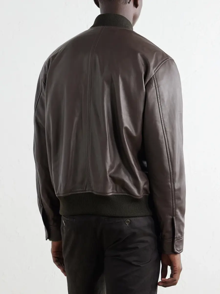 Slowear Montedoro Leather Bomber Jacket - Men | Thumbnail 4 Slowear Montedoro Leather Bomber Jacket - Men | Thumbnail 4