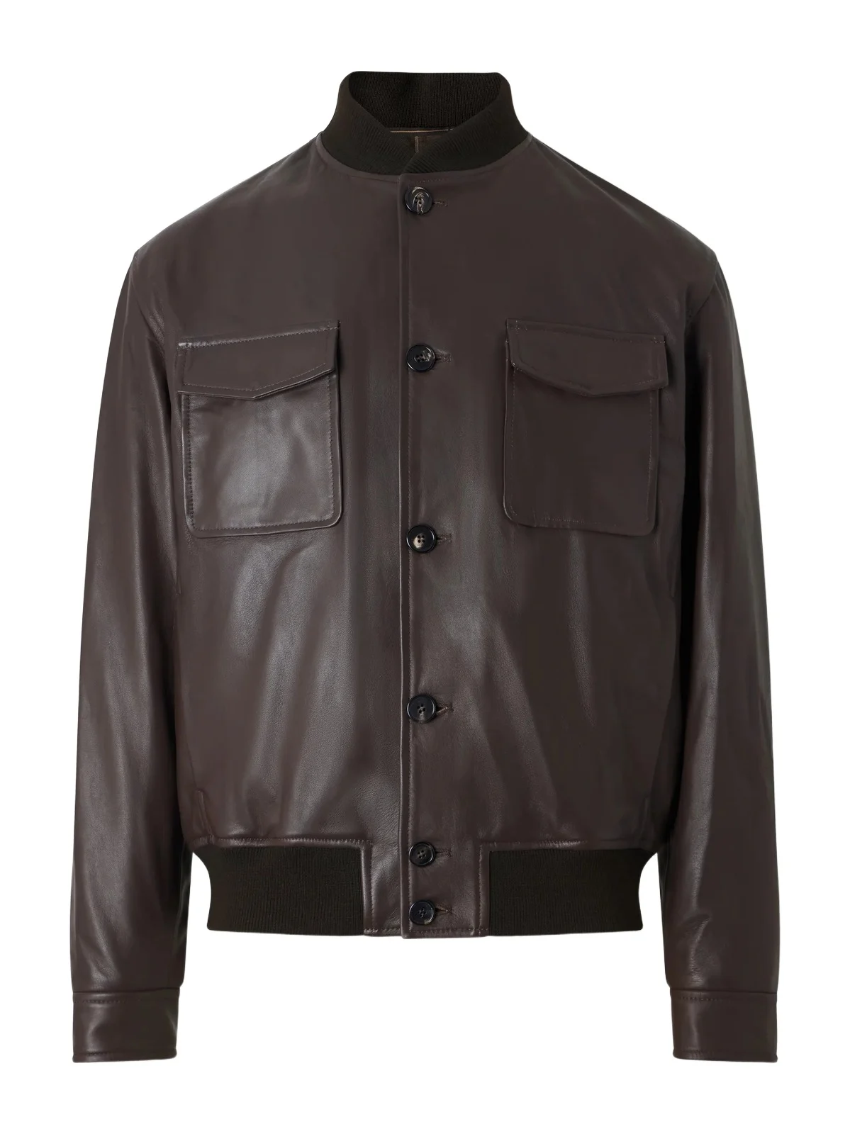 Slowear Montedoro Leather Bomber Jacket - Men