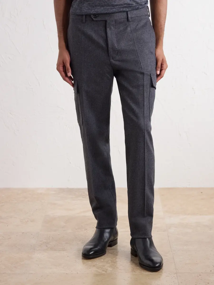Slowear Incotex Straight-Leg Brushed Wool-Blend Trousers - Men | Thumbnail 3 Slowear Incotex Straight-Leg Brushed Wool-Blend Trousers - Men | Thumbnail 3