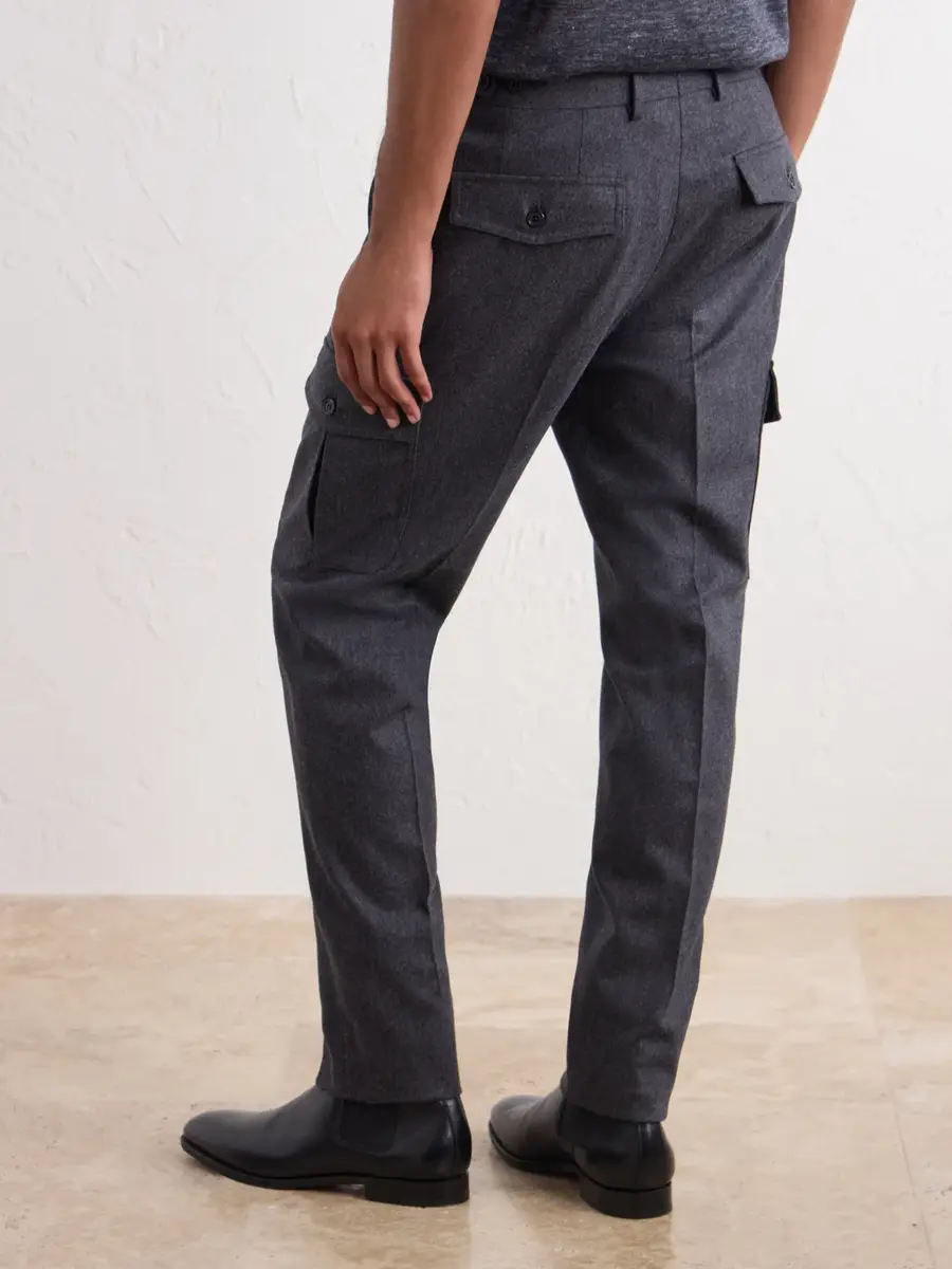 Slowear Incotex Straight-Leg Brushed Wool-Blend Trousers - Men | Thumbnail 4 Slowear Incotex Straight-Leg Brushed Wool-Blend Trousers - Men | Thumbnail 4