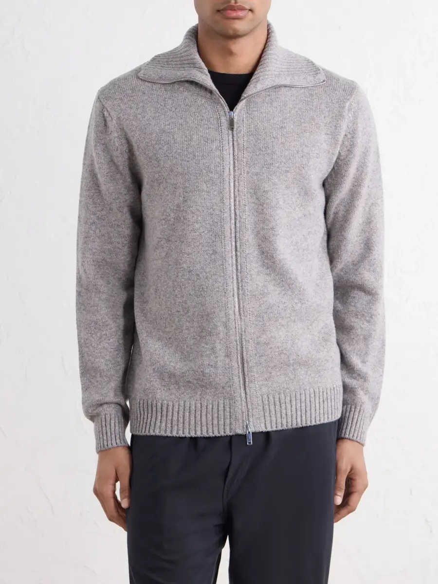 Slowear Zanone Virgin Wool Knitted Zip-Up Hoodie - Men | Thumbnail 3 Slowear Zanone Virgin Wool Knitted Zip-Up Hoodie - Men | Thumbnail 3