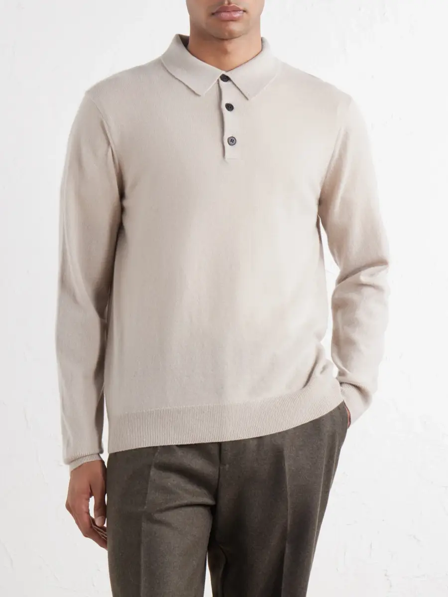 Sunspel Cashmere Polo-Shirt - Men | Thumbnail 3