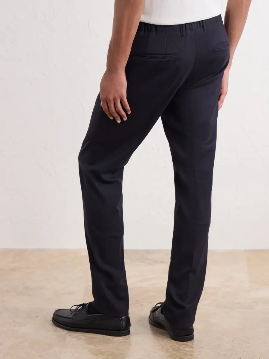 Slowear Straight-Leg Wool-Blend Tekno Flannel Trousers - Men | Thumbnail 4