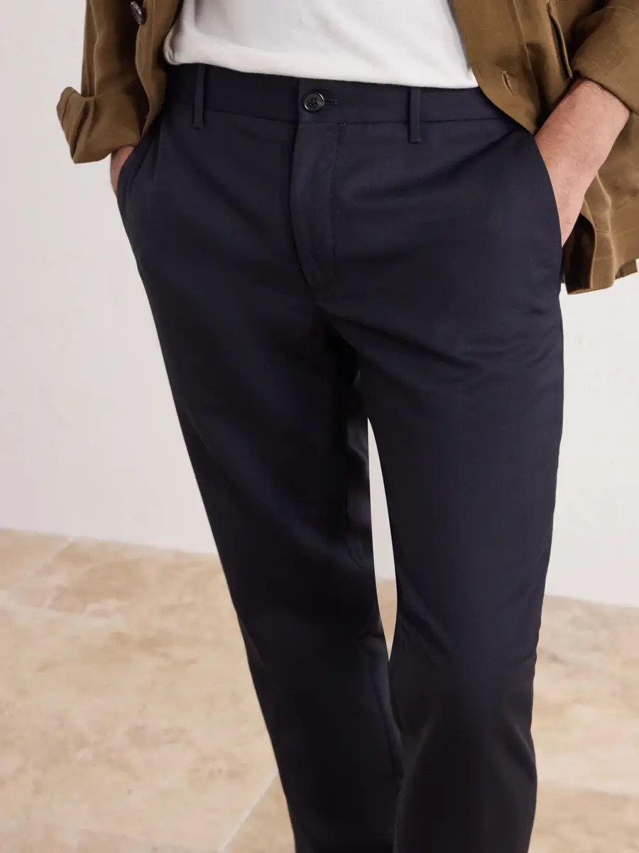Slowear Straight-Leg Wool-Blend Tekno Flannel Trousers - Men | Thumbnail 5