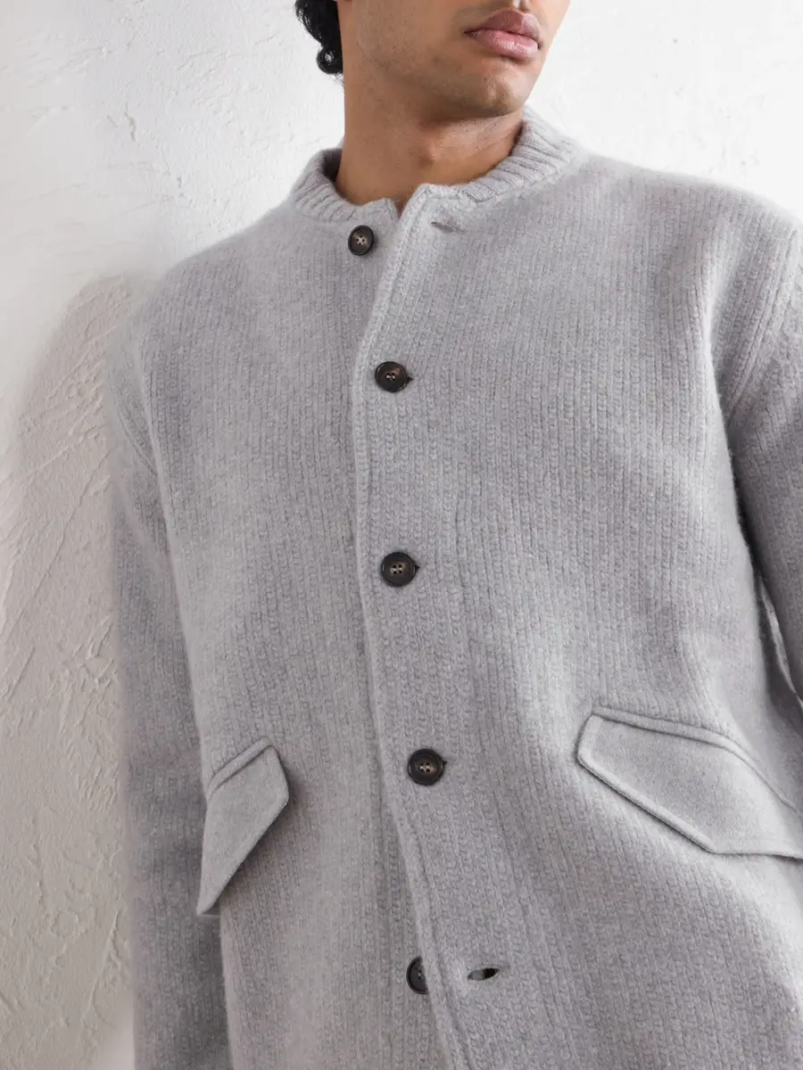 Slowear Zanone Wool and Cashmere-Blend Knitted Bomber Jacket - Men | Thumbnail 5