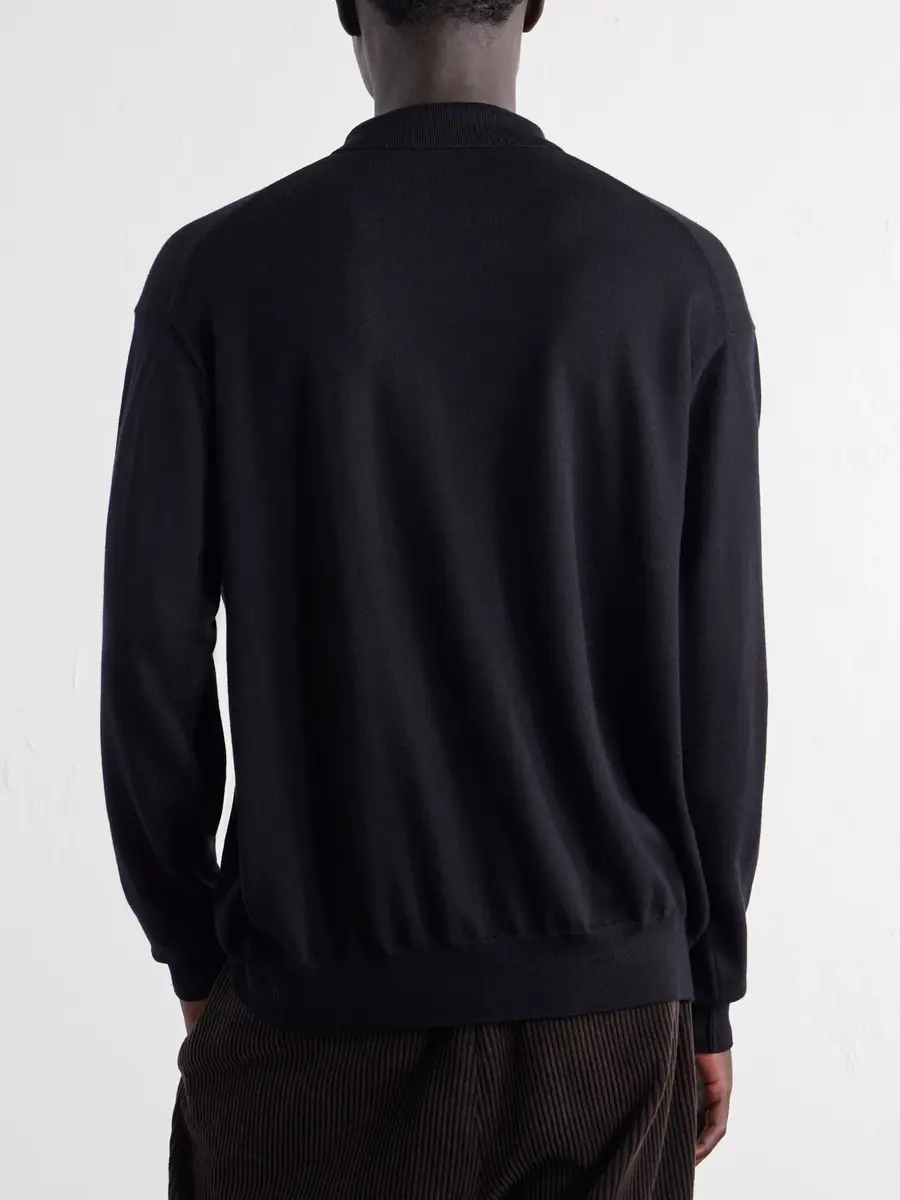A.PRESSE Wool Polo Shirt - Men | Thumbnail 4