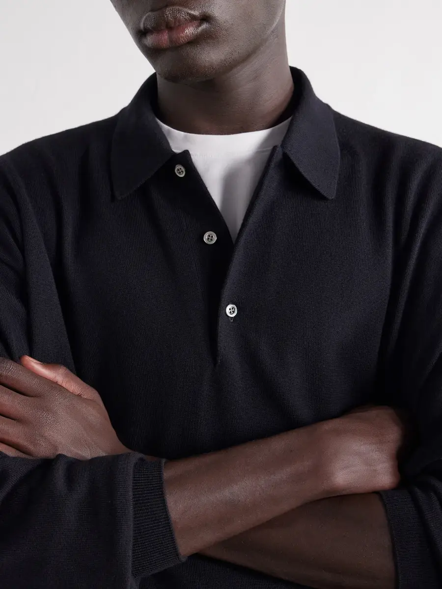 A.PRESSE Wool Polo Shirt - Men | Thumbnail 5