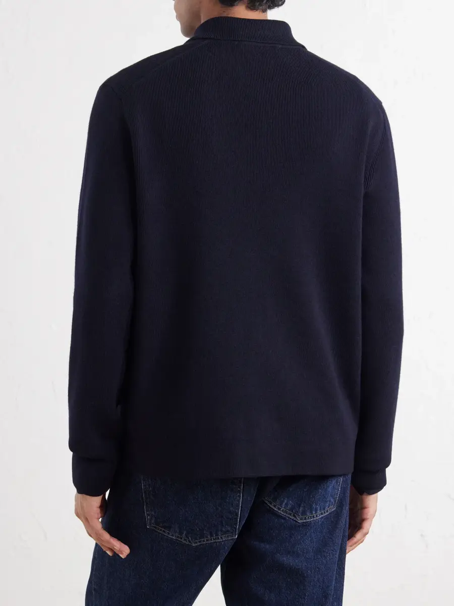 Orlebar Brown Shelby Ribbed Merino Wool Zip-Up Sweater - Men | Thumbnail 4