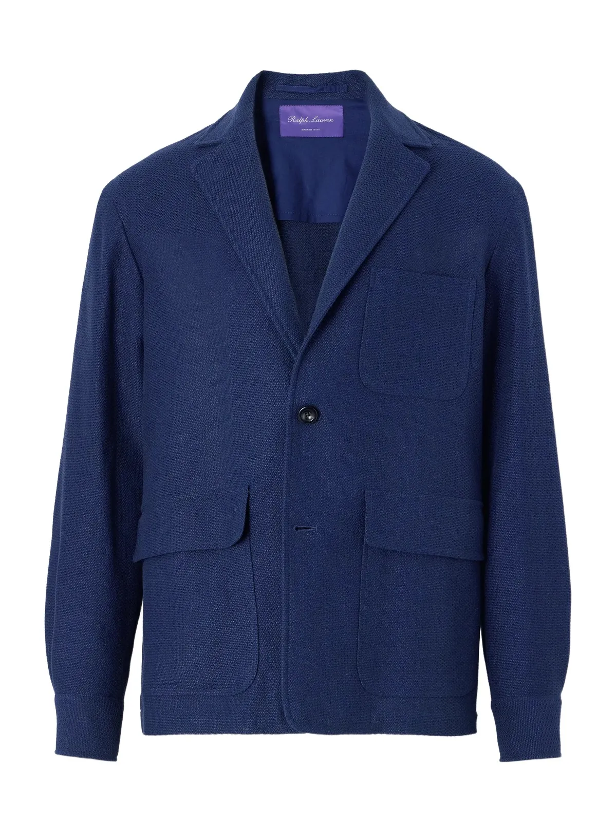 Cotton-Blend Waffle-Knitted Blazer Jacket - Men Cotton-Blend Waffle-Knitted Blazer Jacket - Men