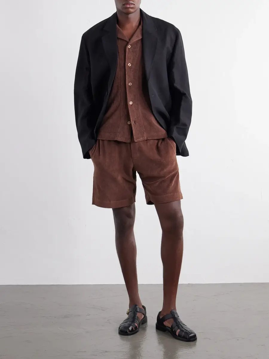 Orlebar Brown Hawkin Camp-Collar Organic Cotton-Terry Shirt - Men | Thumbnail 2 Orlebar Brown Hawkin Camp-Collar Organic Cotton-Terry Shirt - Men | Thumbnail 2