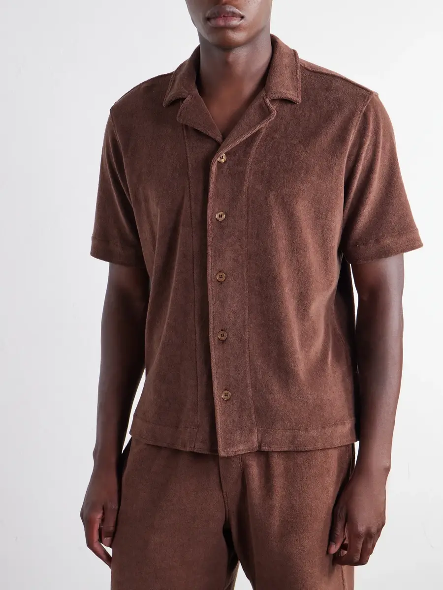 Orlebar Brown Hawkin Camp-Collar Organic Cotton-Terry Shirt - Men | Thumbnail 3 Orlebar Brown Hawkin Camp-Collar Organic Cotton-Terry Shirt - Men | Thumbnail 3