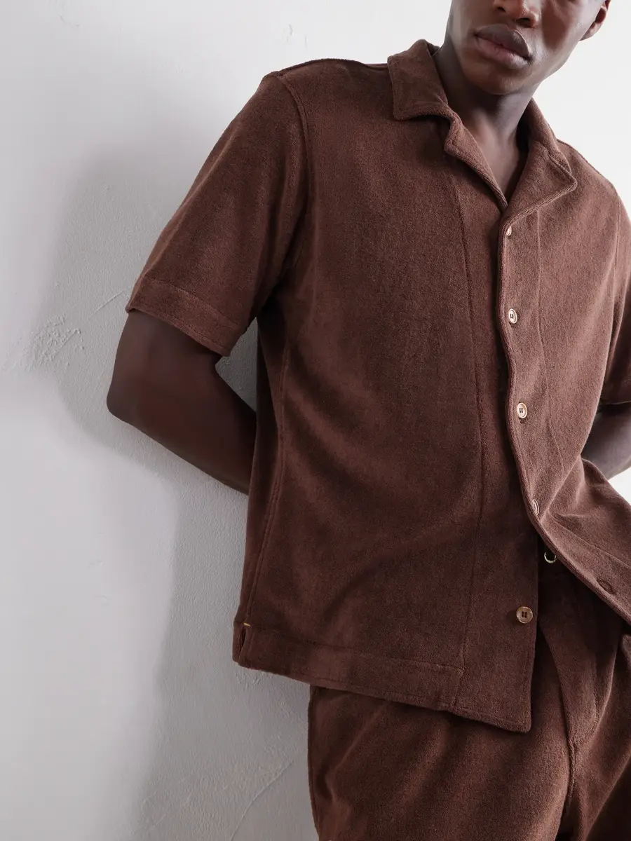 Orlebar Brown Hawkin Camp-Collar Organic Cotton-Terry Shirt - Men | Thumbnail 5 Orlebar Brown Hawkin Camp-Collar Organic Cotton-Terry Shirt - Men | Thumbnail 5