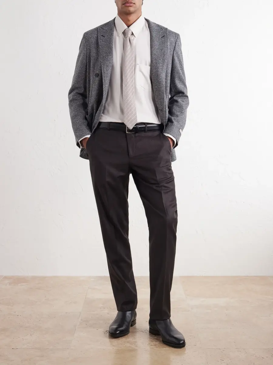 Paul Smith Button-Down Collar Cotton and Lyocell-Blend Herringbone Shirt - Men | Thumbnail 2