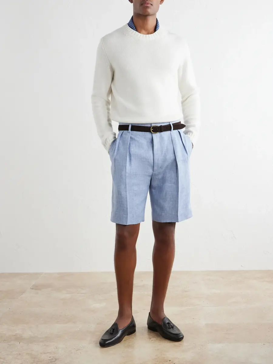 Ralph Lauren Purple Label Cotton Gabardine Shorts - Men | Thumbnail 2 Ralph Lauren Purple Label Cotton Gabardine Shorts - Men | Thumbnail 2